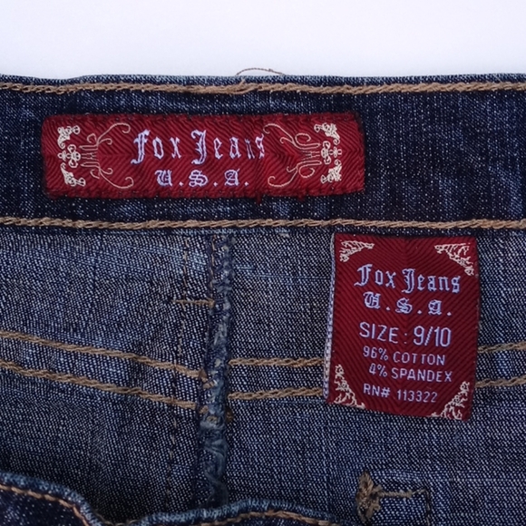 Fox Jeans U.S.A. Unfinished Mini Skirt Sz 9/10 - Picture 7 of 8